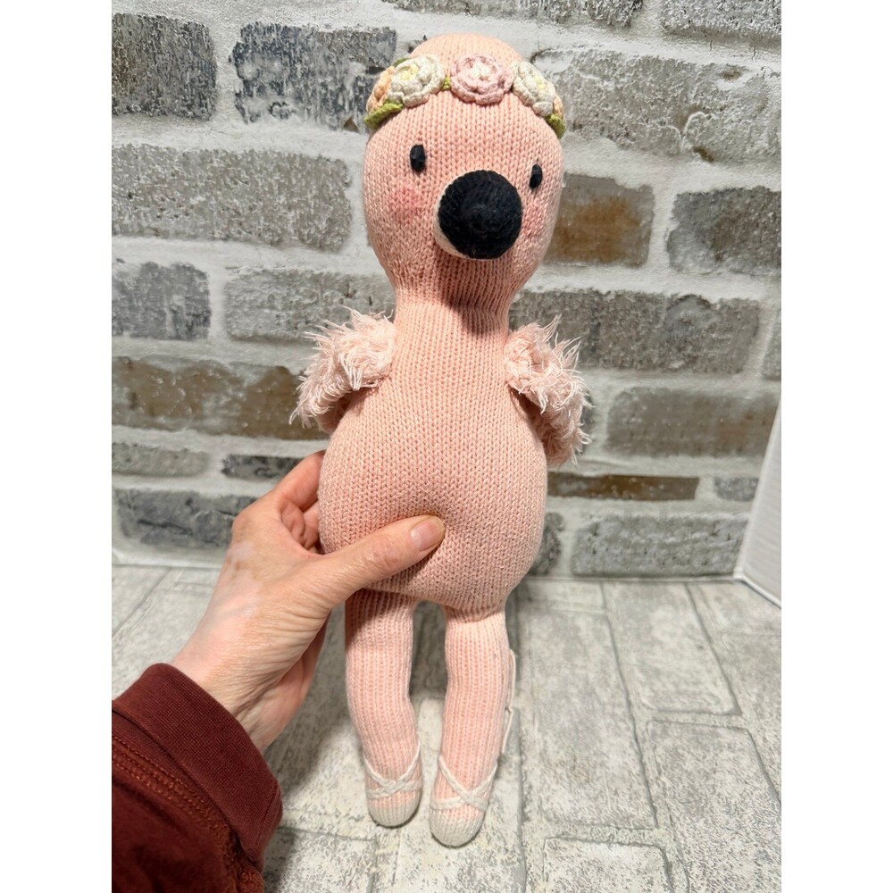 Cuddle + Kind Penelope Flamingo 20” Regular Hand Knit Doll Pink